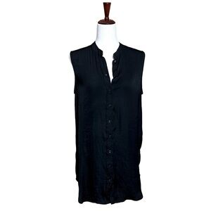Joie Button Down Sleeveless Shirt Dress. Revolve. Black Size M #922